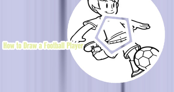 Football playing drawing